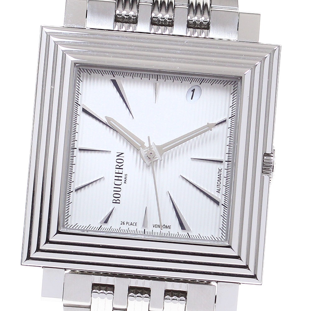 ブシュロン Boucheron WA011301 キャレ デイト 自動巻き メンズ _837988【中古】
