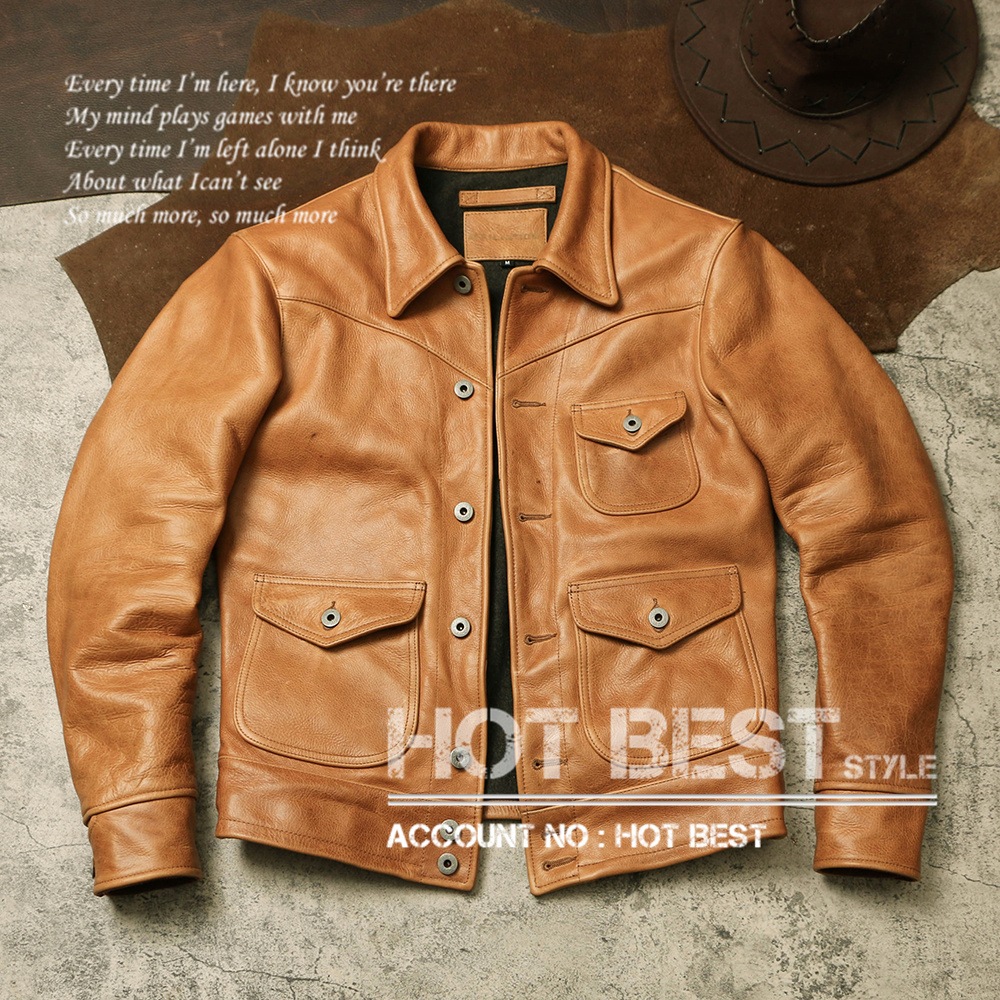 最高峰 1.7mm カウハイド 復刻20s A-1タイプ コサックスポーツジャケット ボマー ボンバー フライト オイルワックスレザー 牛革