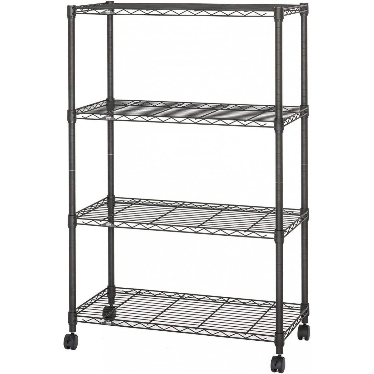 【在庫有・即納】ルミナス ノワール フリーラック スチールラック 4段 幅81×奥行41×高さ125.5cm NO8012-4　メタルタック 収納【お客様組立】