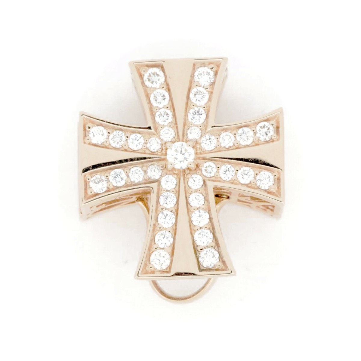 ゆきざき ダブルトップクロス ペンダント 0.65ct K18PG(18金 ピンクゴールド) 質屋出品