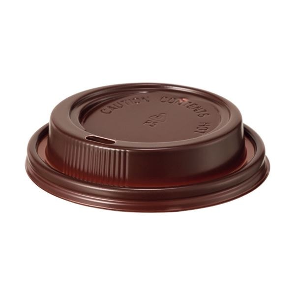 （まとめ）ストリックスデザイン リップルラップカップ 8オンス用フタ ブラウン MB-872 1パック（48個） 30セット
