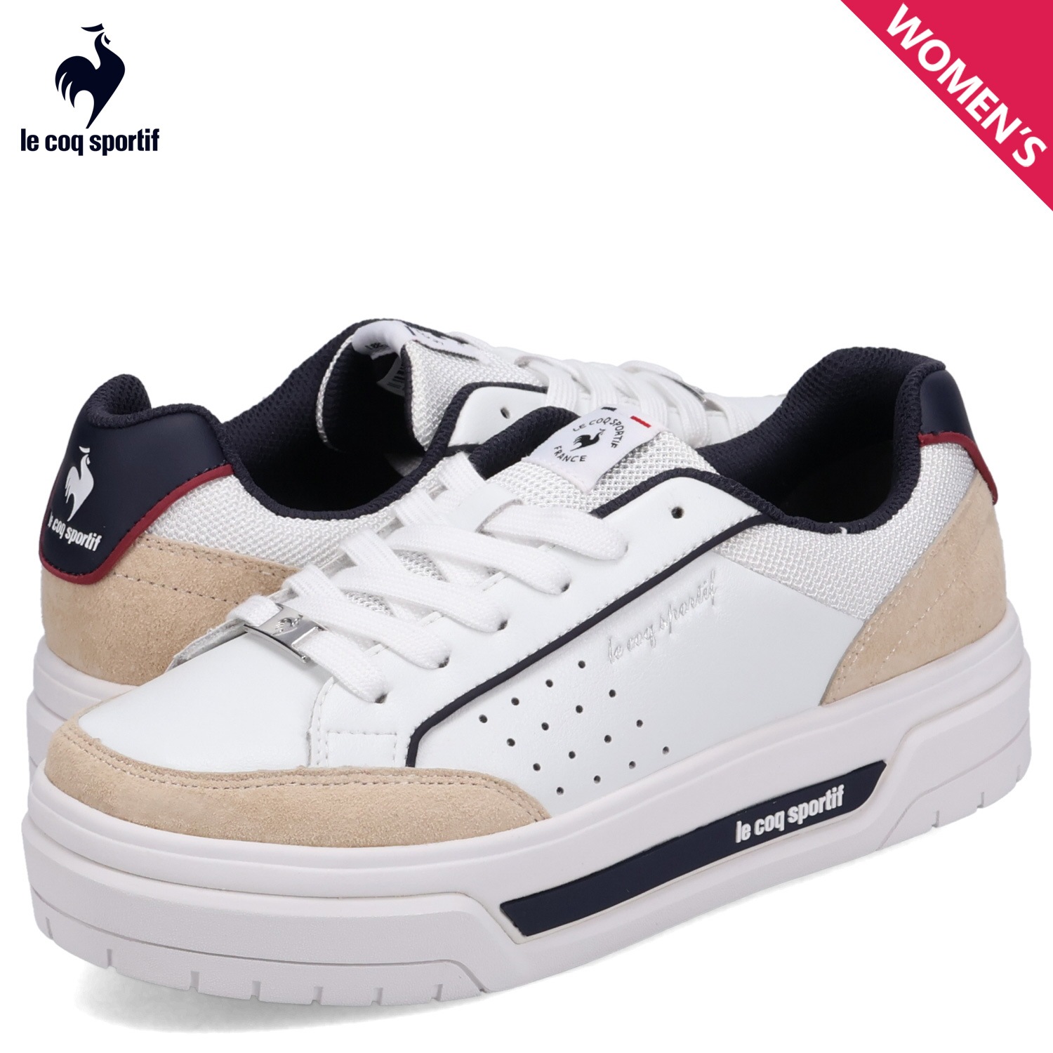 スニーカー ラ ローラン PF レディース 厚底 ホワイト 白 QL3XJC05WN