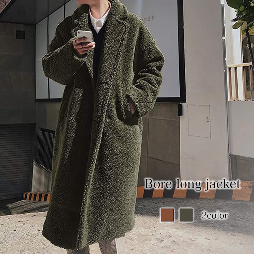 チェスターコート メンズ ボアロングジャケット ショート グレンチェック 軽い アウター ウール 冬 トレンチコート グリーン コート ハーフコート 青 40代 春 ジャケット ロング ピーコート ブ