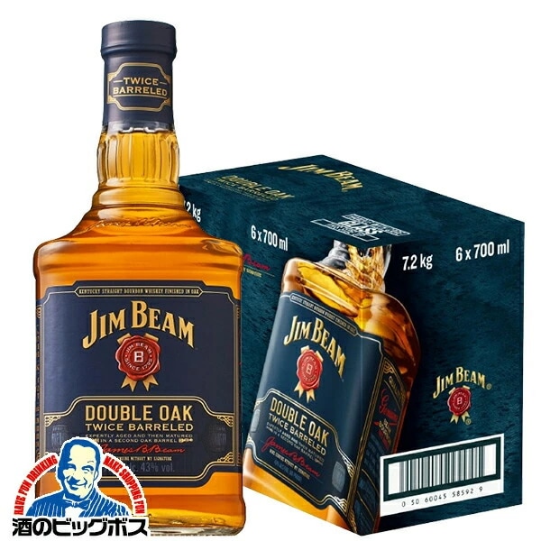 6本 洋酒 ウイスキー バーボン【本州のみ 送料無料】サントリー ジムビーム ダブルオーク 700ml×1ケース/6本(006)『FSH』正規品