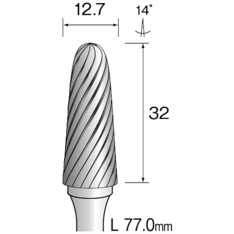 ミニター　ミニモ 超硬カッター スパイラルカット Φ13　BC4265