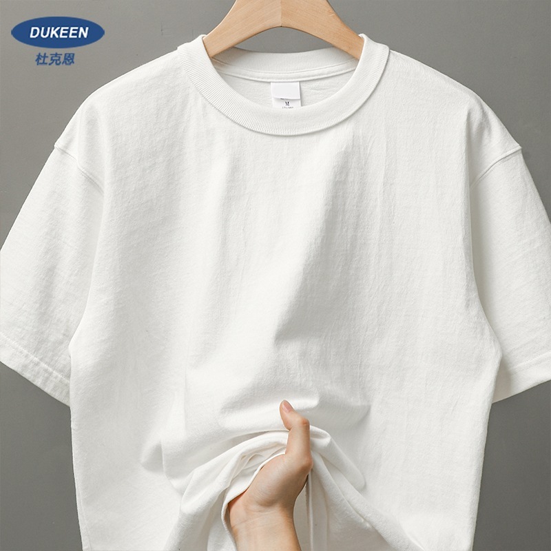 アメリカン320gヘビーコットン半袖tシャツ男性用夏新作3本針無地ルーズハーフスリーブボトムシャツメンズ 4,864円