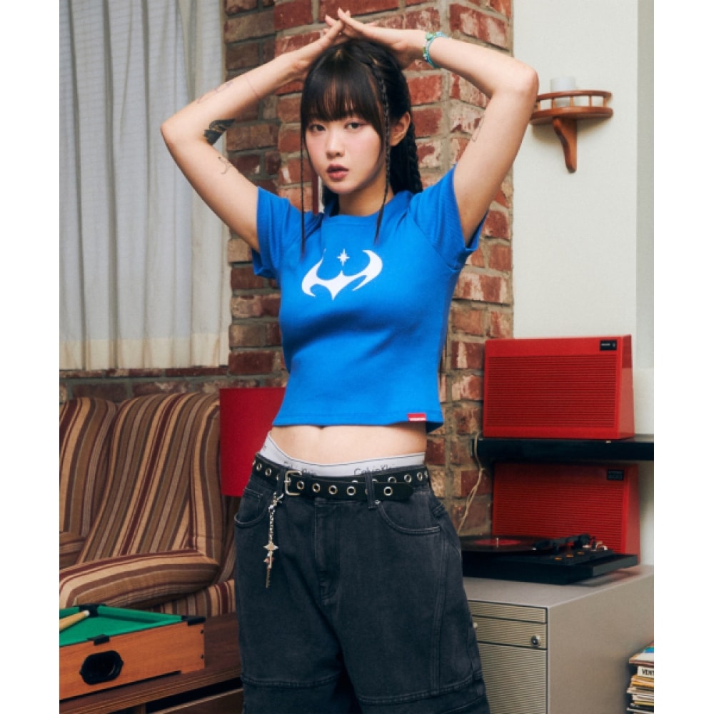 ビジョンストリートウェア VSW イービルクロップ WS Tシャツブルー