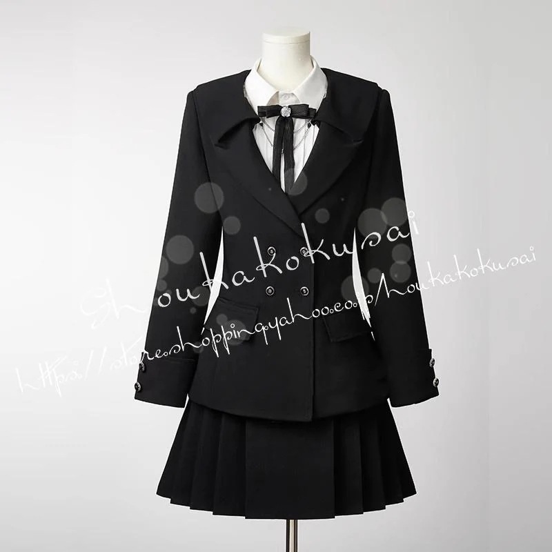 2026 新品 G 恋 深 空 女主 角 ヒロイン 主人 公 黒 スーツ 綺 夢 制服 コスプレ衣装 日常 服 ハロウィン クリスマス 変装 活動 仮装 学園 祭 撮影 祭り