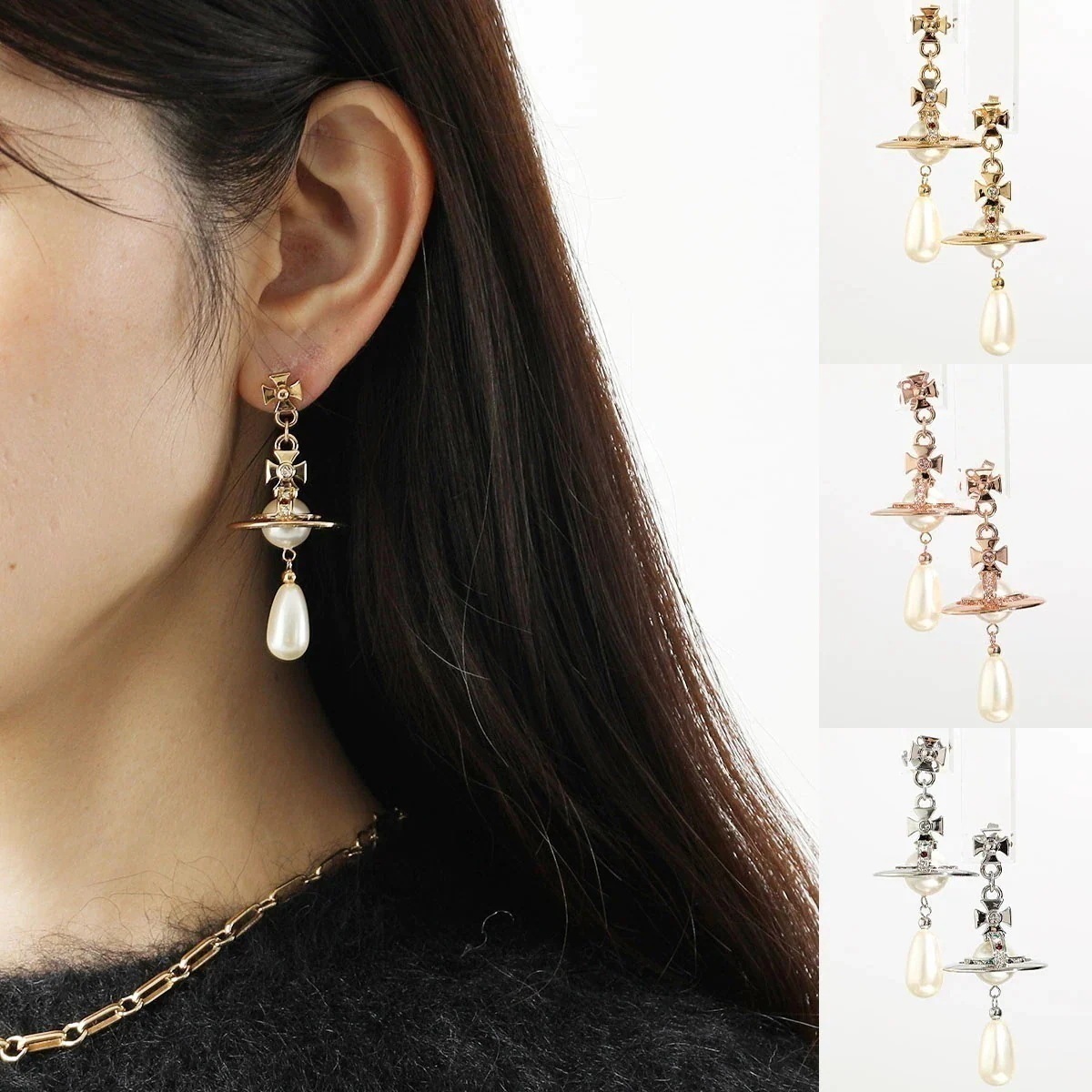 Vivienne Westwood ヴィヴィアンウエストウッド ピアス PEARL DROP EARRINGS 62020034 レディース 立体オーブ パール 24,966円