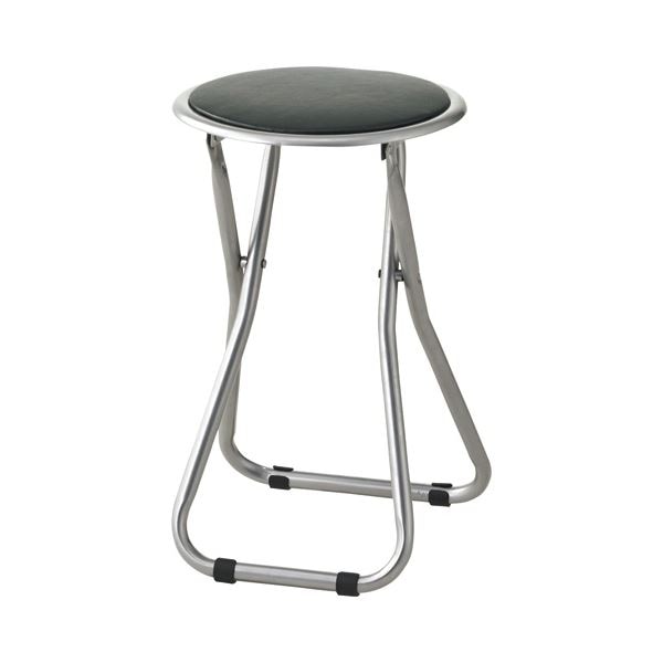 (まとめ) 折りたたみ丸イス ブラック1脚 (×5セット) 9,345円