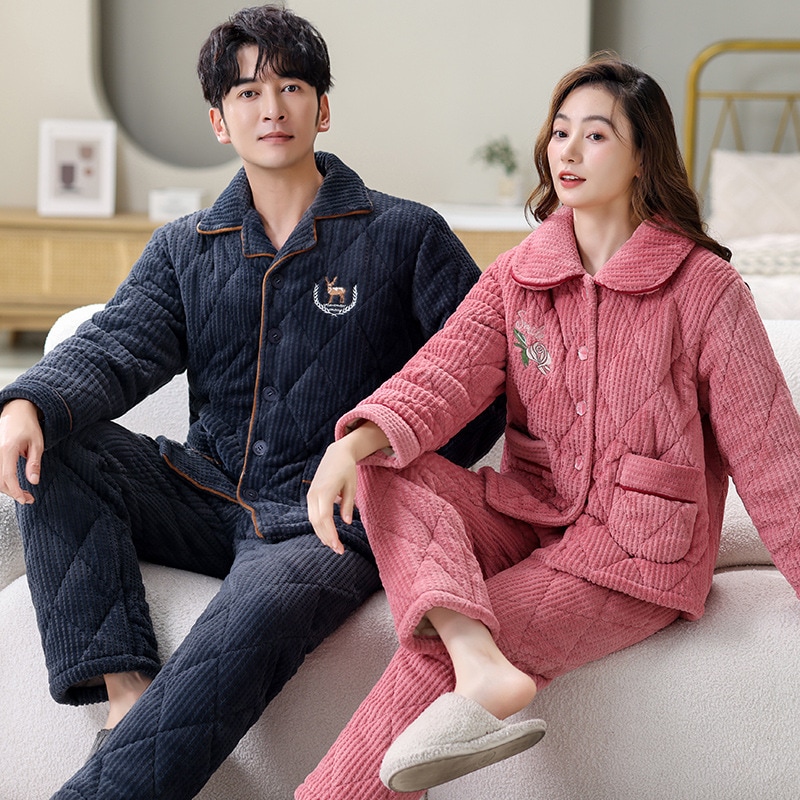 韩国2点セッ パジャマ ルームウェア セットアップ ペア カップル ペアルック お揃い お揃いペア 恋ninisy087