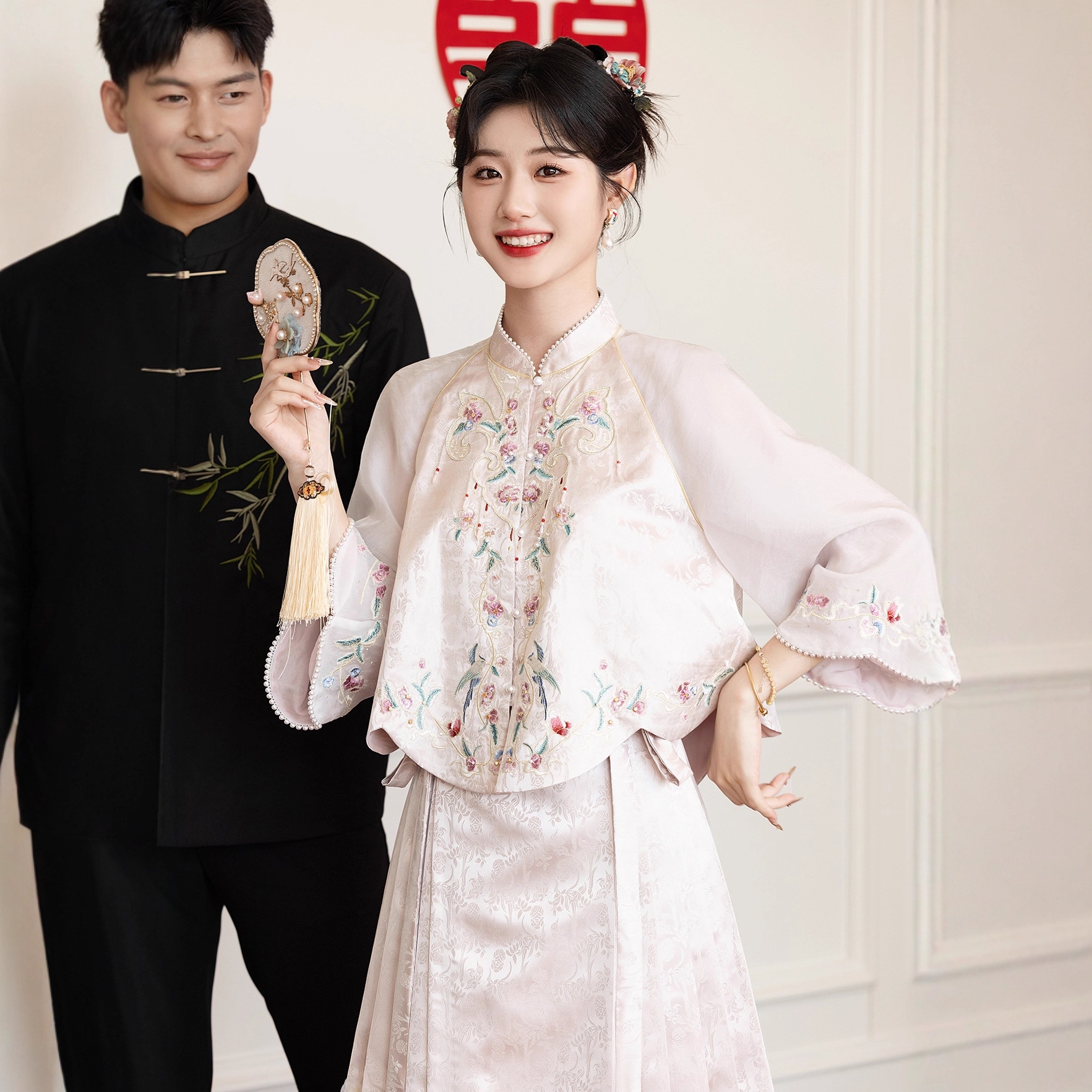 スカート婚服2025花嫁敬酒服新中式婚約ドレス改良漢服スーツドレス女