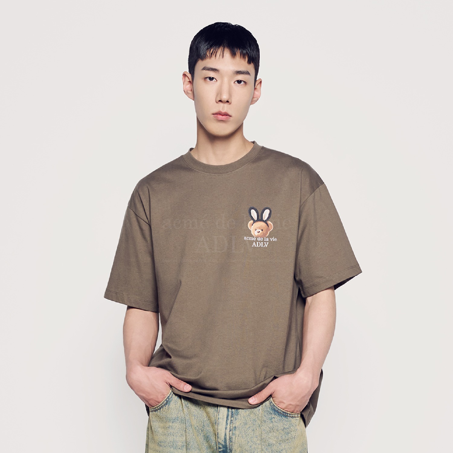 acme de la vie OVERSIZED BASIC SHORT SLEEVE T-SHIRT ADLV UNISEX Casual Men Tshirt Women Tee T shirts Tops 100 Authentic Cotton