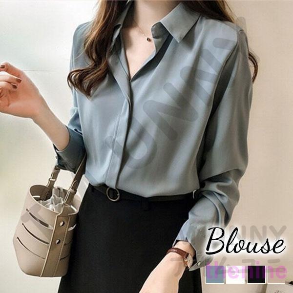 安い商品 今日だけ シャツ レディース 長袖 ブラウス トップス 無地 可愛い 秋服 ゆったり シンプル ゆったり ボリューム Vネック 体型カバー 入園式 卒業式 通勤 3枚購入で350円OFF