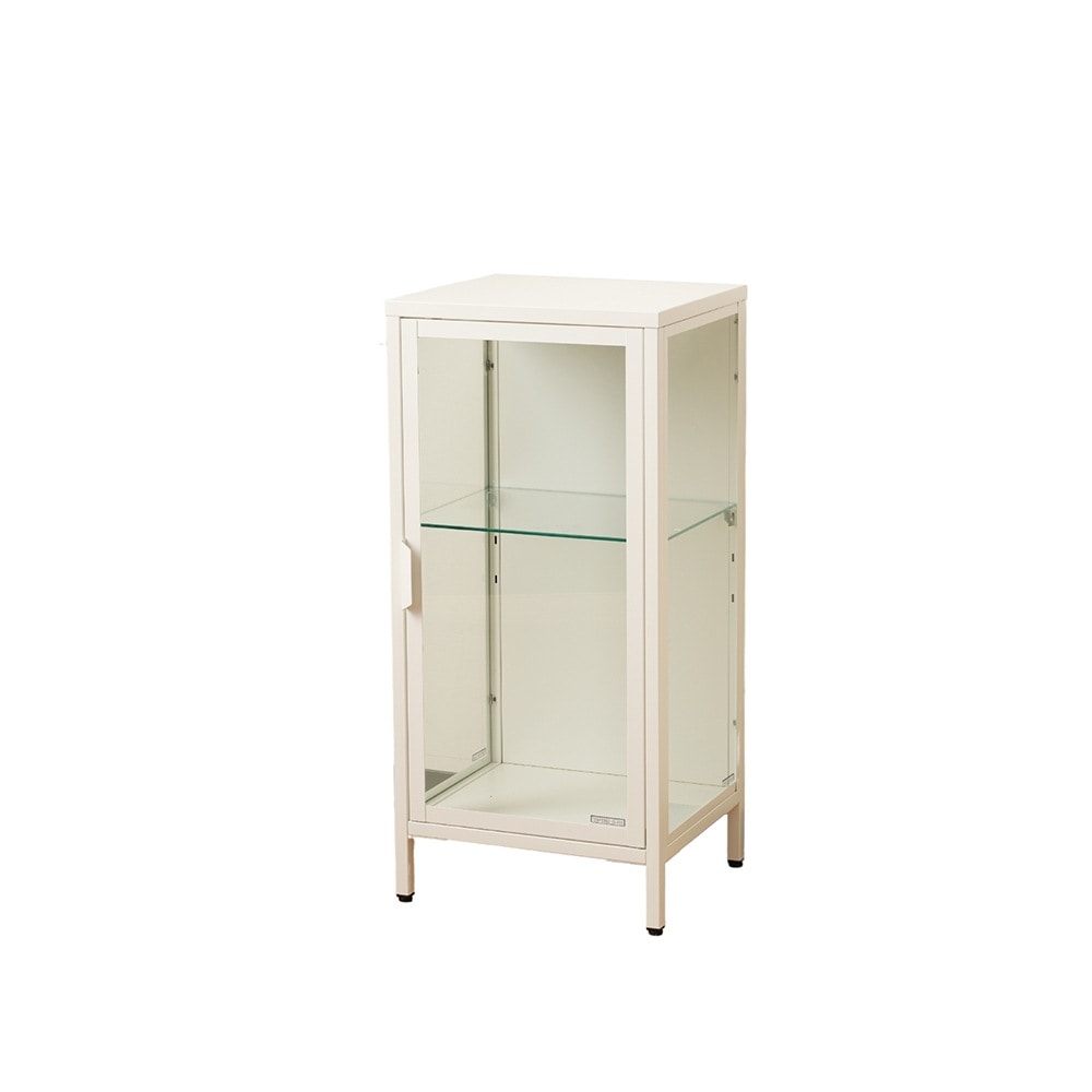 コレクションケース コレクションシェルフ ガラスディスプレイキャビネット おしゃれ 棚高さ調節可能 強化ガラス サイズ：幅40*奥行35*高さ86CM ホワイト