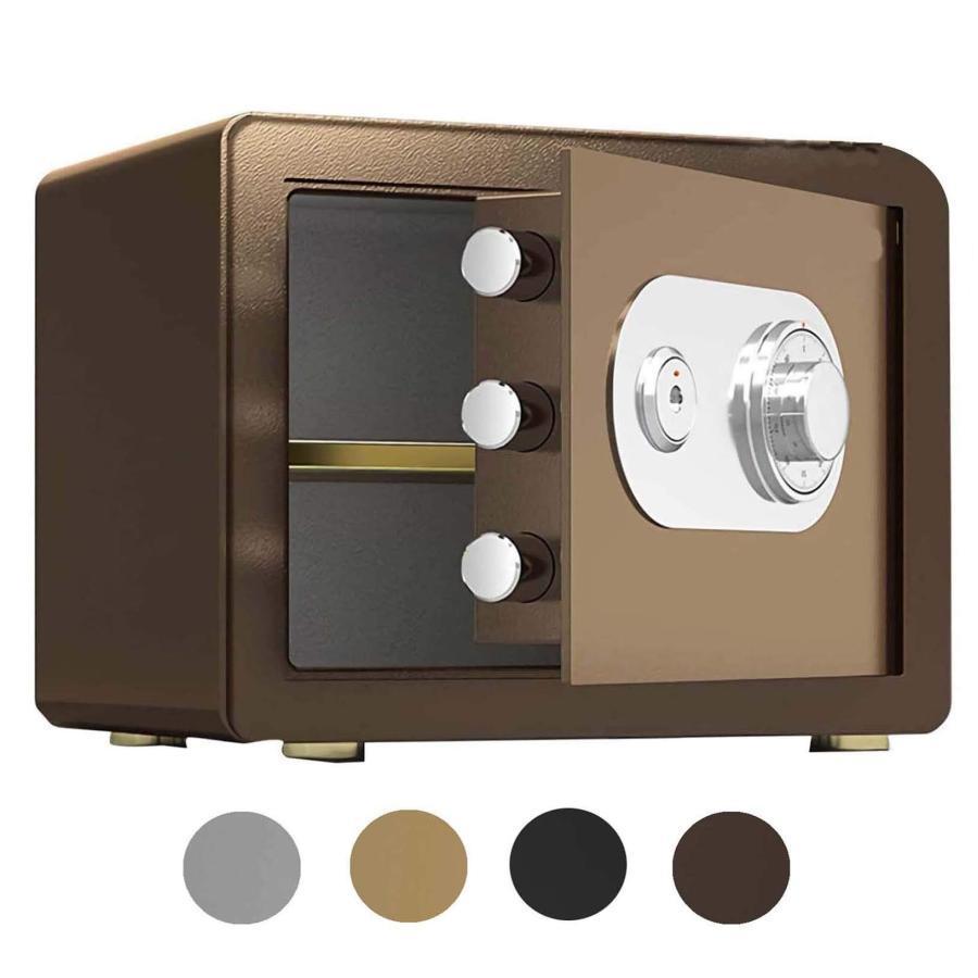 金庫 家庭用 小型 25L 高30cm 金庫 耐火耐水 ダイヤル式 キー付き二重保険 防犯金庫 全鋼機械式安全キャビネット 製壁式 A4ファイル対応可能 印章印鑑重要な