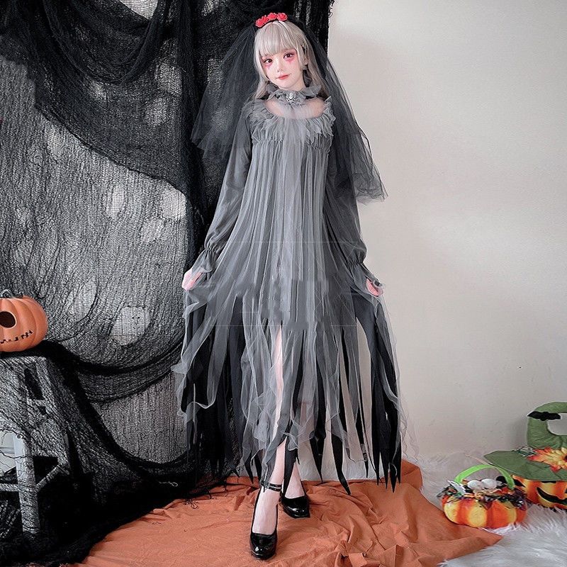 ハロウィーン成人服装鬼花嫁バイター服ゾンビ服バーパーティー吸血鬼ロングスカート魔女衣装