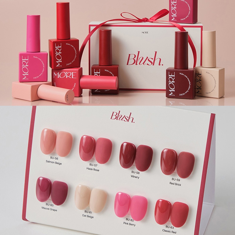 [MOREgel ] 【BLUSH 】 8色セット/ レッドシリーズ セミシロップジェル