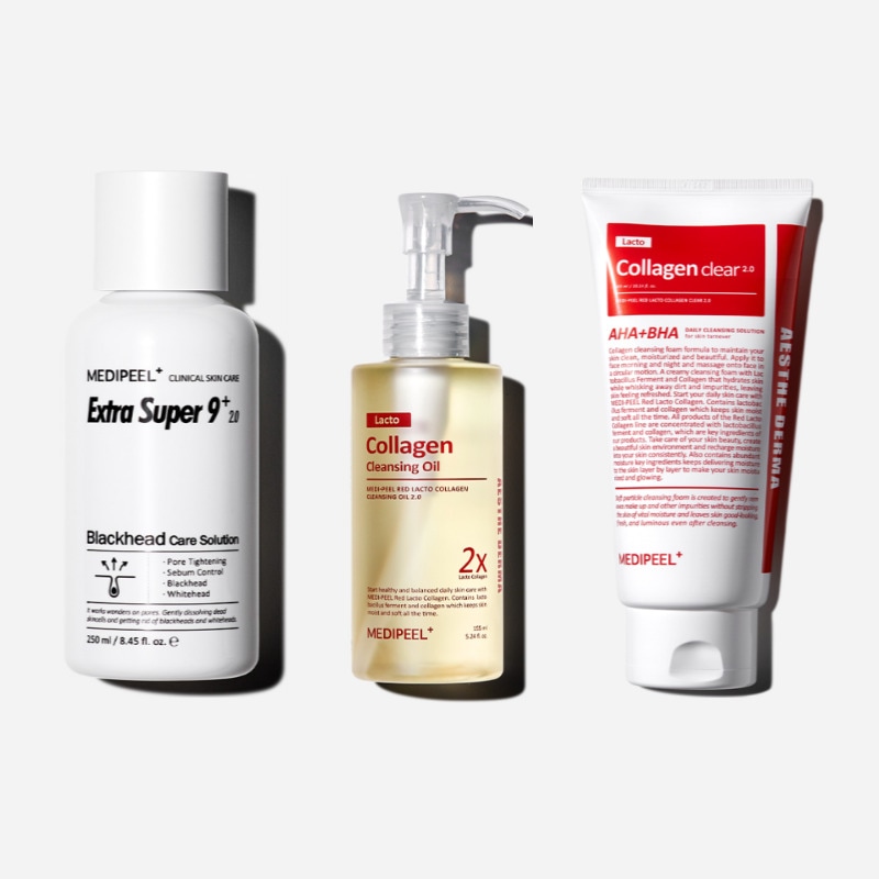3点セット(エクストラ スーパー9 プラス 2.0 + ドラクト コラーゲン クレンジングオイル 2.0 + レッド ラクト コラーゲン クリア フォーム 2.0)
