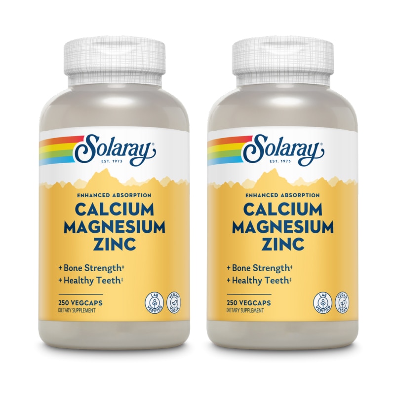 Solaray カルシウムマグネシウム亜鉛 250カプセル (2個セット)