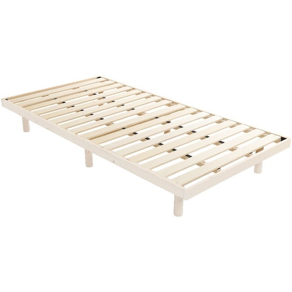 ホームテイスト LPS-01S パイン材高さ3段階調整脚付きすのこベッド(シングル) ホワイトウォッシュ メーカー直送