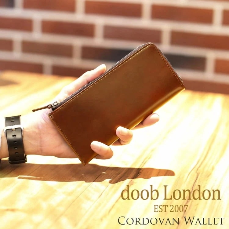 [doobLondon]コードバンレザー長財布L字ファスナー