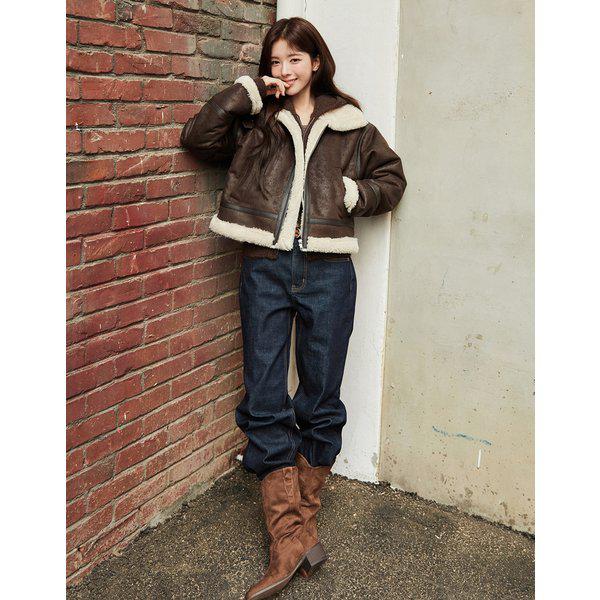 [ノ・ジョンウィ]女性裏起毛ストレートデニム415944