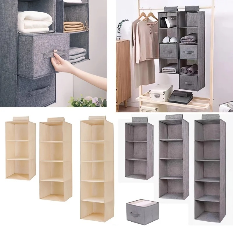 納期21日1/3/4/5レベルの収納と吊り下げバッグ,多機能衣類の整理,洗える生地,綿とリネンの引き出し