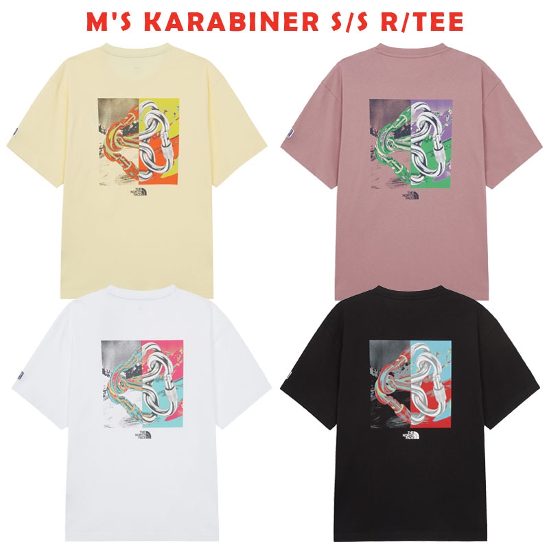 韓国正規品保証 関税負担なしNT7UR70A MS KARABINER SS RTEEデイリー 基本 着装 男子 女子 人気 韓国 ファッション 男女共用 アウトドア