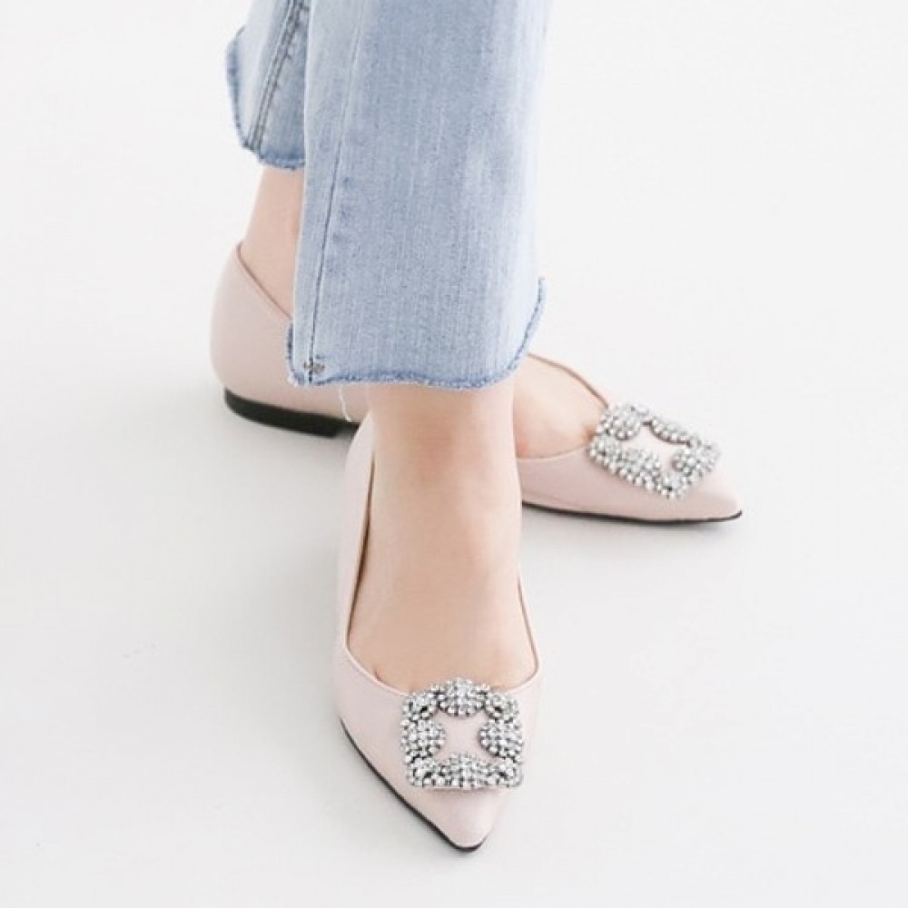 (Ninas Paris) ハイスクエアキュービックスティレットフラット 6,642円