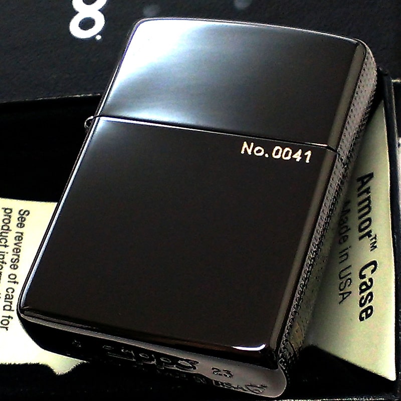 ZIPPO 限定 アーマー 3面細密加工 ブラック かっこいい 側面ドット&ロゴ シリアルNo入り ジッポ おしゃれ 高級 美しい ギフト シンプル 黒 SIDE DOT&LOGO メンズ レディース