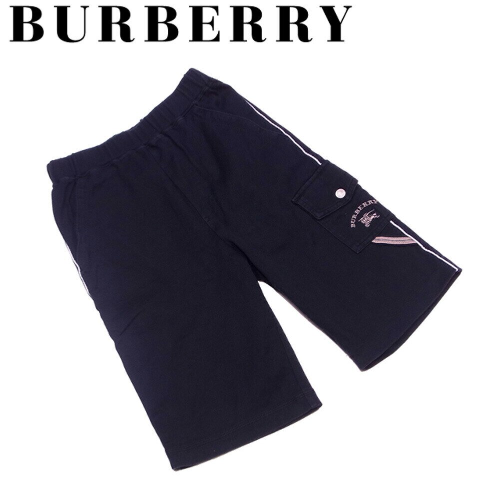 パンツ ワークポケット ホース刺繍 130A ブラック ベージュ系 中古