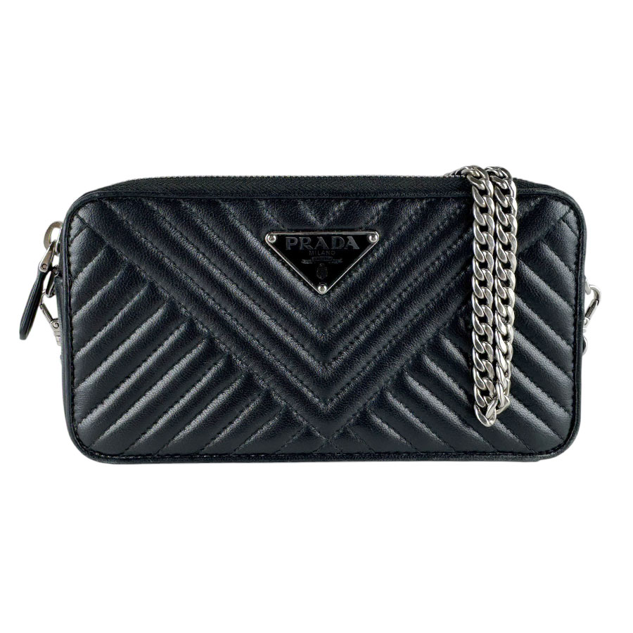 プラダ PRADA ショルダーバッグ レザー ブラック レディース z9933