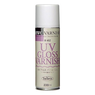 他サイト： ホルベイン 水彩用メディウム W482 220ml UVグロスバーニッシュ（ツヤあり耐光ワニス) 03482の商品画像