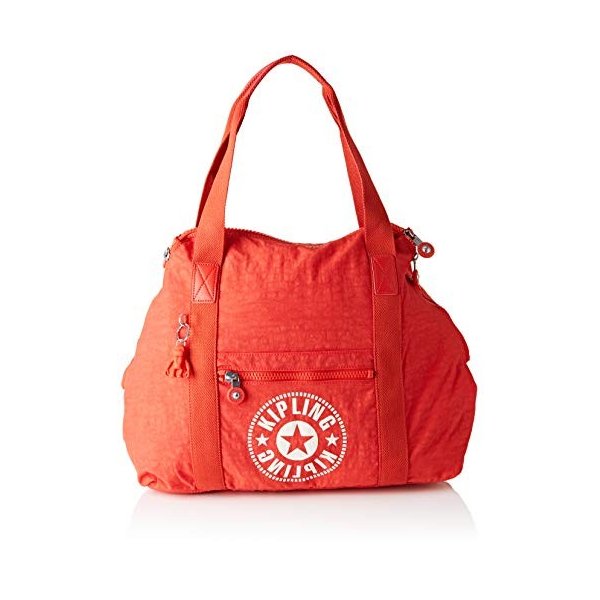 Kipling ART M Canvas & Beach Tote Bag， 58 cm， 26 liters， Red (Active NC) 並行輸入品