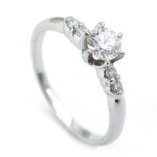 AneCan掲載 (Brand アニーベル) Pt ダイヤモンドデザインリング（婚約指輪エンゲージリング） メレ 楽ギフ_包装02P26Mar16