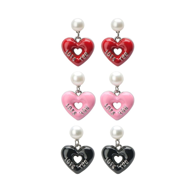 [Redvelvet イェリ 着用] [Lotsyou] Heart Candy Earring 3color 韓国 アクセサリー ピアス レディース かわいい 金属アレルギー対応 パール