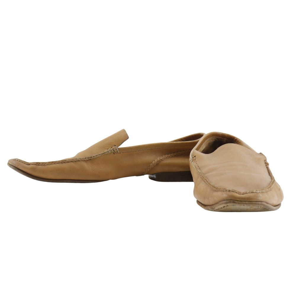 モカシン ローファー レザー 茶 メンズ 中古品