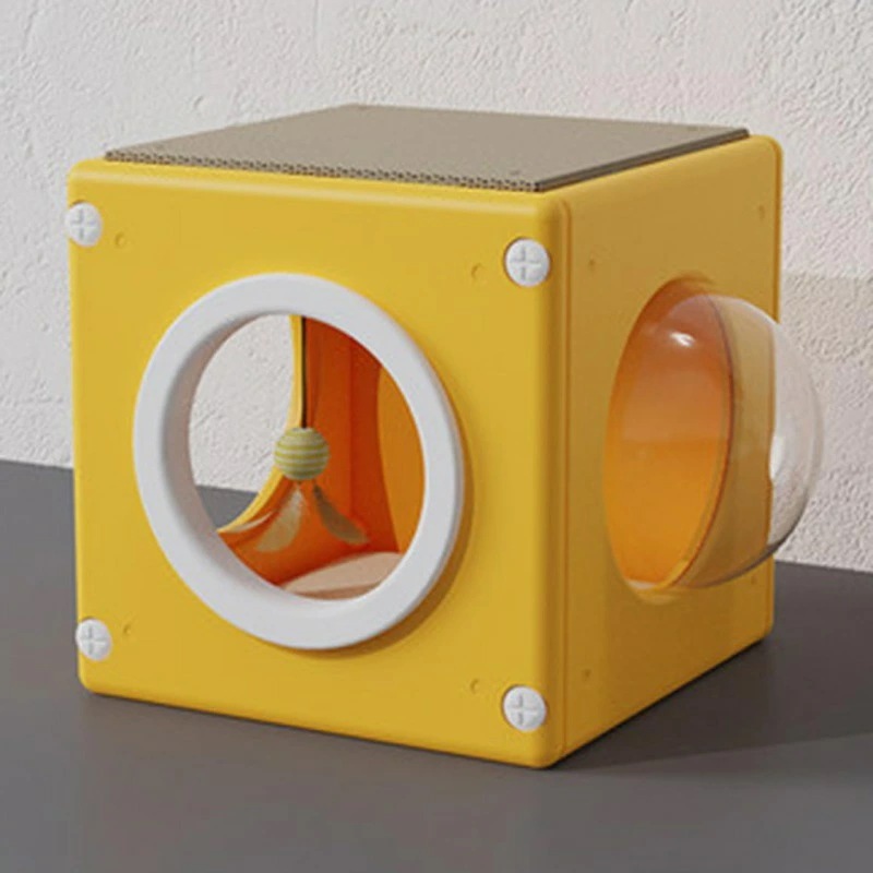 猫小屋 キャットハウス 可愛い 組立式 猫 ベッド 温かい ペットハウス 屋外 防水 プラスチック製 35x35x35cm おしゃれ 小型犬 猫 ハウス 小屋 イエロー 外猫ハウス 防寒 防風 通気 8,009円