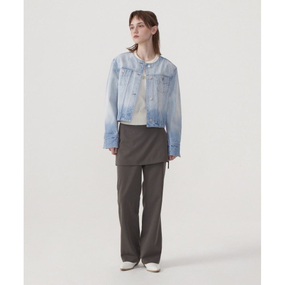 COVERNAT 女性用スカートレイヤードパンツライトブラウン