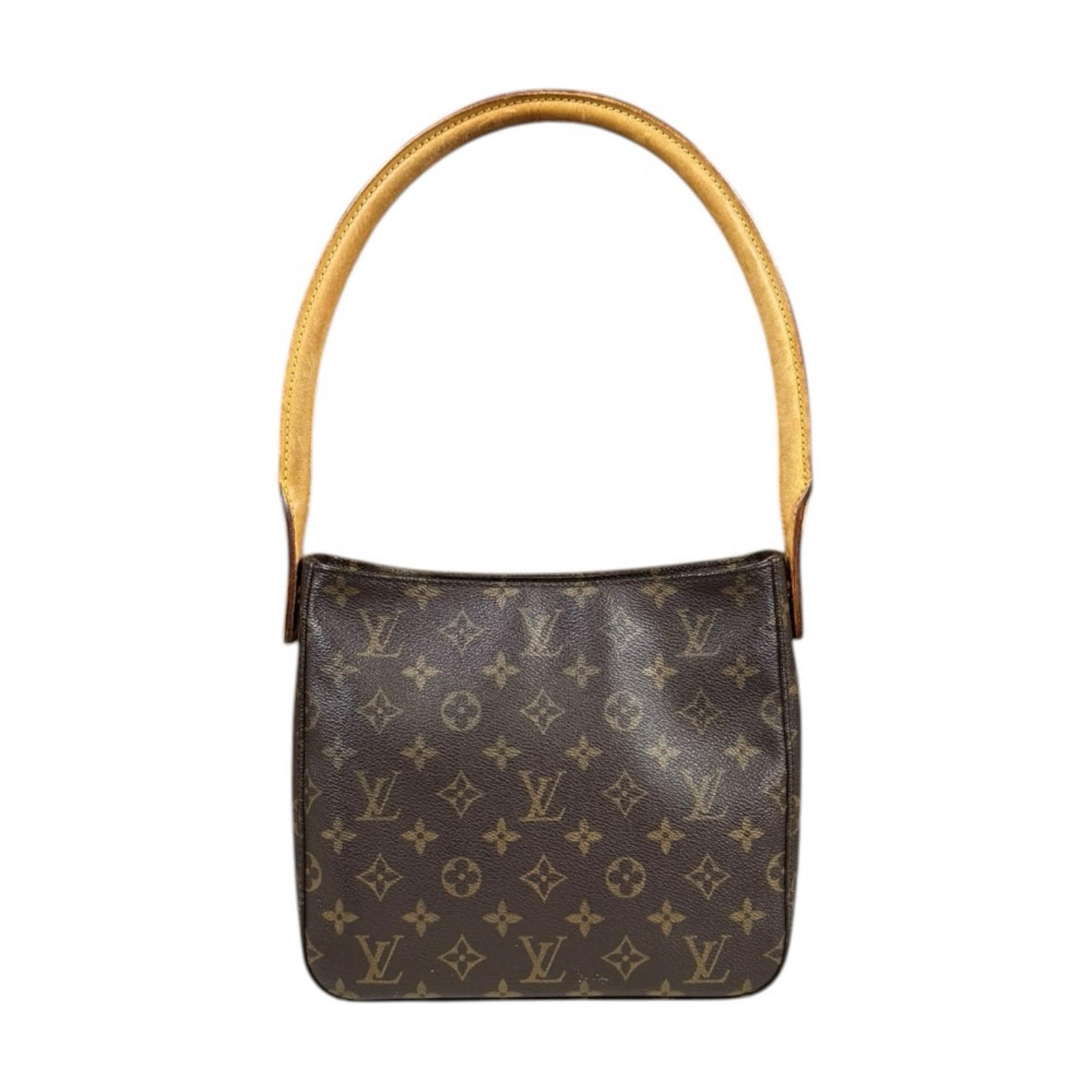 ルイヴィトン ルーピングMM モノグラム ショルダーバッグ モノグラムキャンバス M51146 ブラウン LOUIS VUITTON 中古