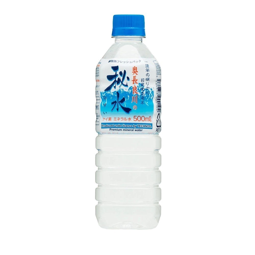 テクノス 奥長良川の秘水 500ml×24本入【20ケース】ケイ素 名水 超軟水 非加熱常温充填ミネラルウォーター 水 国産 日本製 岐阜県産 赤ちゃんのミルク 炊飯 薬の服用