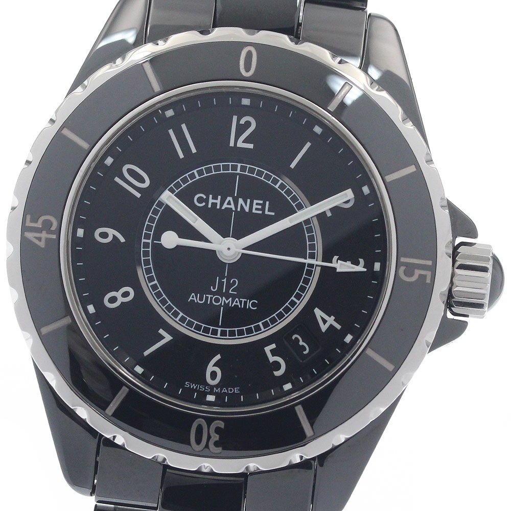 シャネル CHANEL H0685 J12 黒セラミック 38MM デイト 自動巻き メンズ 保証書付き_956038【中古】