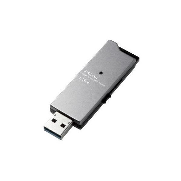 USBメモリー/USB3.0対応/スライド式/高速/FALDA/128GB/ブラック メーカー直送