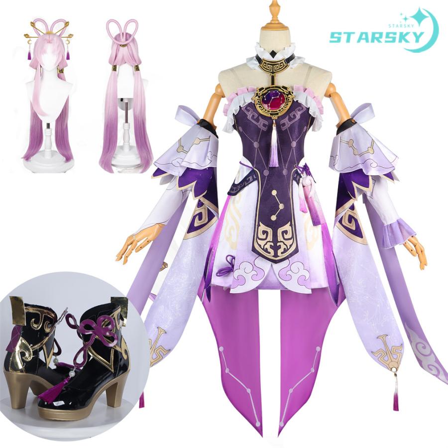 崩壊：スターレイル 符玄-フゲン　風　コスプレ衣装　コスチューム　服　コスプレ靴　ウィッグ追加可能 　ハロウィン