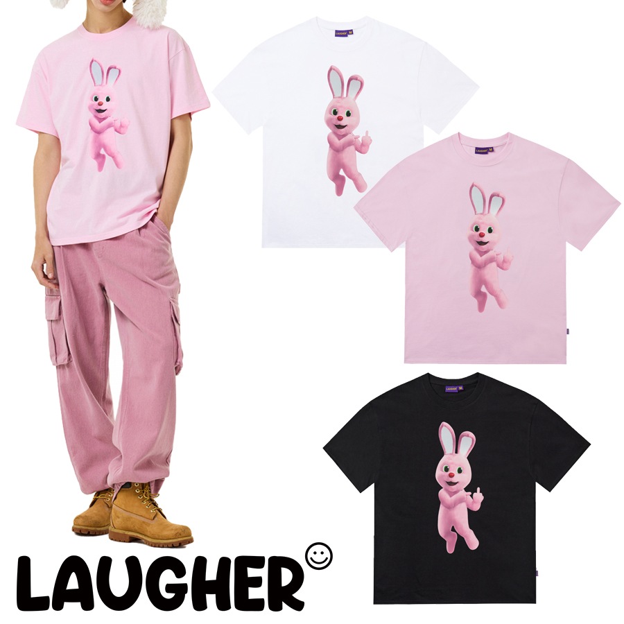 【LAUGHER】This Is For You 半袖Tシャツ グラフィックTシャツ カットソー「男女兼用」
