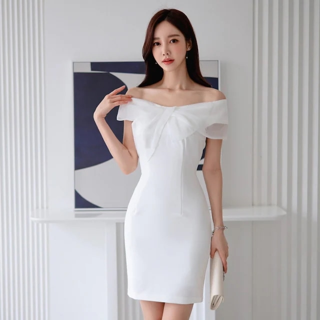 ミニドレス キャバドレス エレガント おしゃれ ワンショルダー セクシー