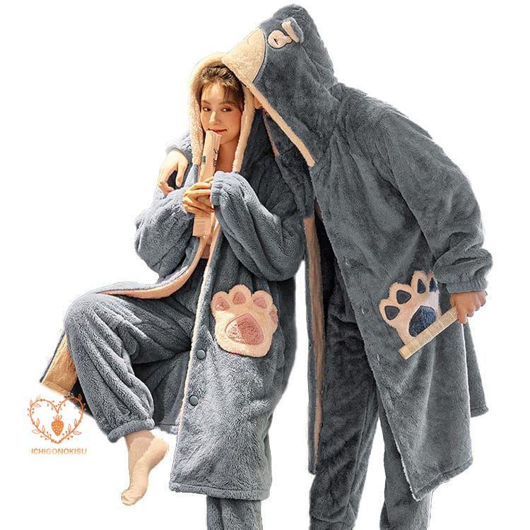 バレンタインデー パジャマ レディース 秋冬 メンズ ペア カップル ペアルック スウェット パジャマ 可愛い 動物 部屋着 ペアルック 長袖 もこもこ ルームウエア