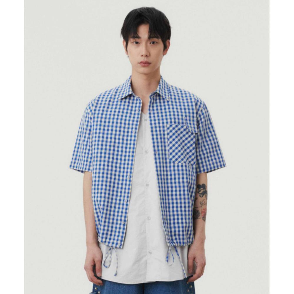WMC Half Check Shirt BLUE O-MOBNS4M51153