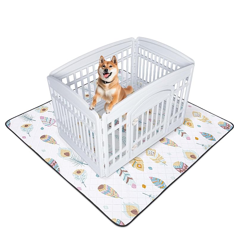 LOOBANI 洗えるペットシーツ 超吸水 ペットマット 防水 滑り止め おしっこマット 速乾 漏れ防止 ペットの健康状態の観察 おしゃれなデザイン 消臭 介護 エコ 噛み耐性 抗菌加工 子犬とシニア